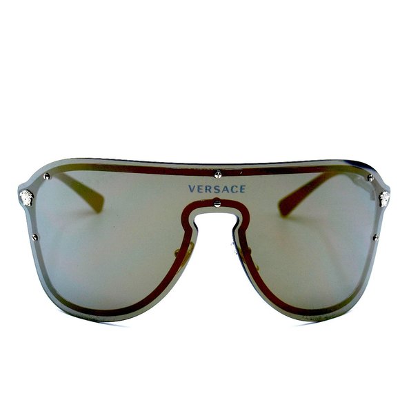 VERSACE VE2180 10005A PILOT SILVER GREY SUNGLASSES - Picture 3 of 7